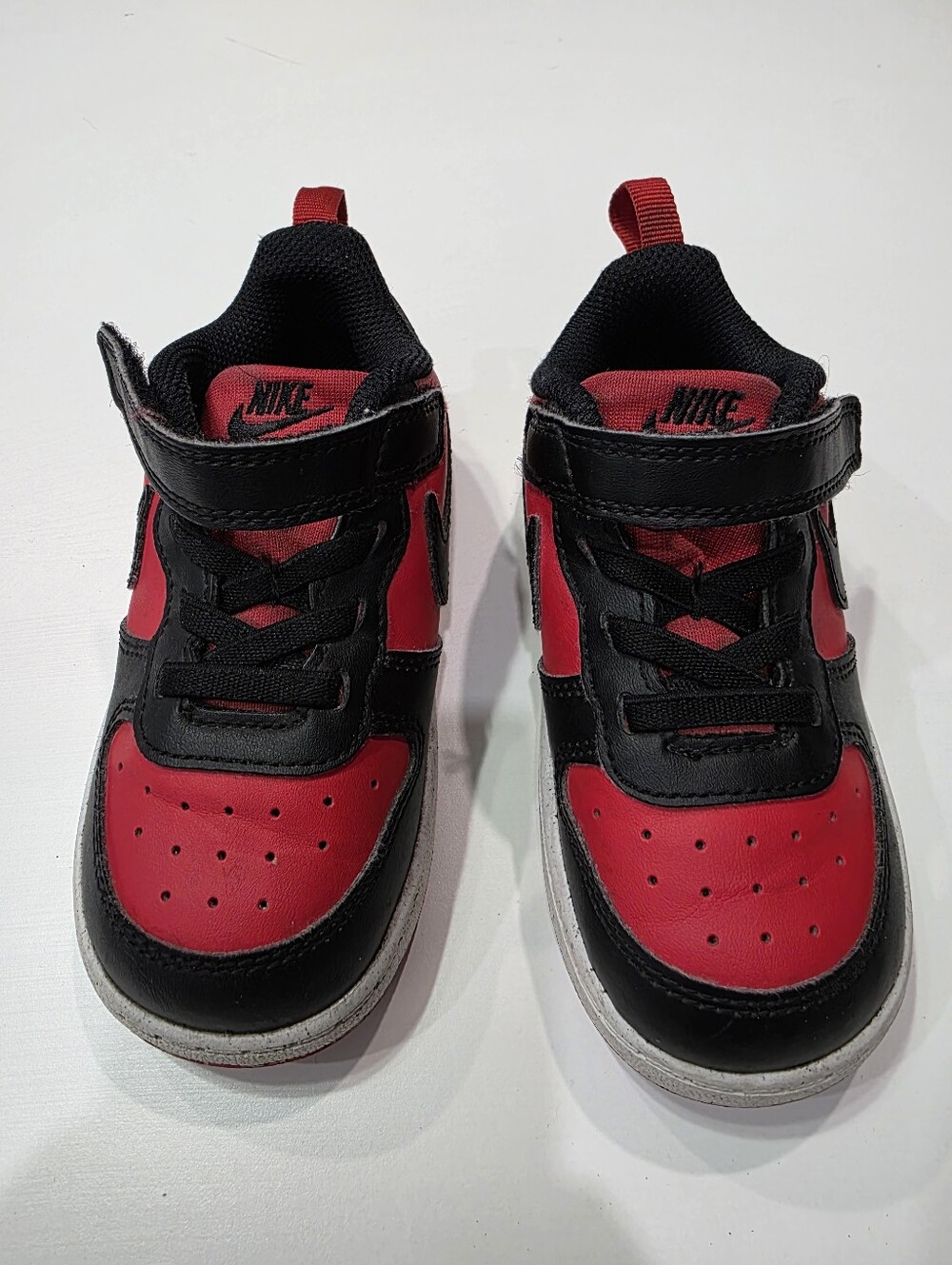 Nike Court Borough Low Recraft PS Black Red Kids Preschool Casual Size 8C
